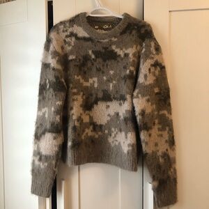 Saved For Your Soul Mohair Camo Sweater